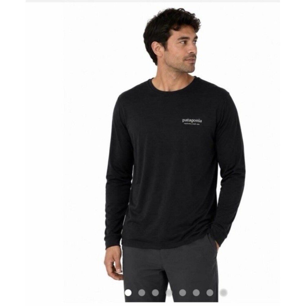 Patagonia Capilene Long Sleeve Shirt Black Performance Base Layer